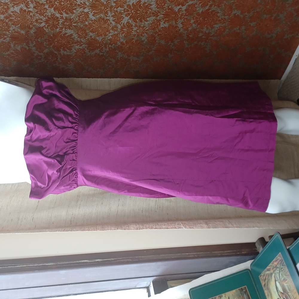 Strapless silk dress by Canadian designer‎ Pam Chorle on Queen st West Toronto L